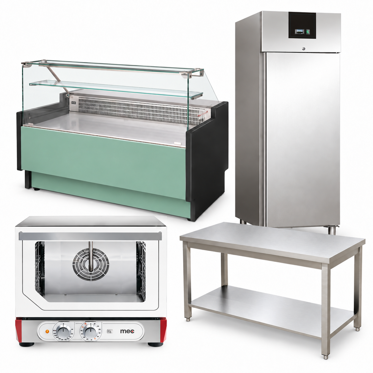 Kit piccola gastronomia con quattro attrezzature incluse
