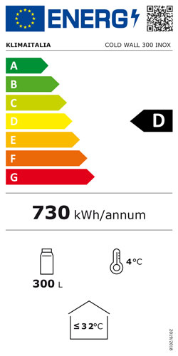 etichetta energetica Klimaitalia COLD WALL 300 BLK