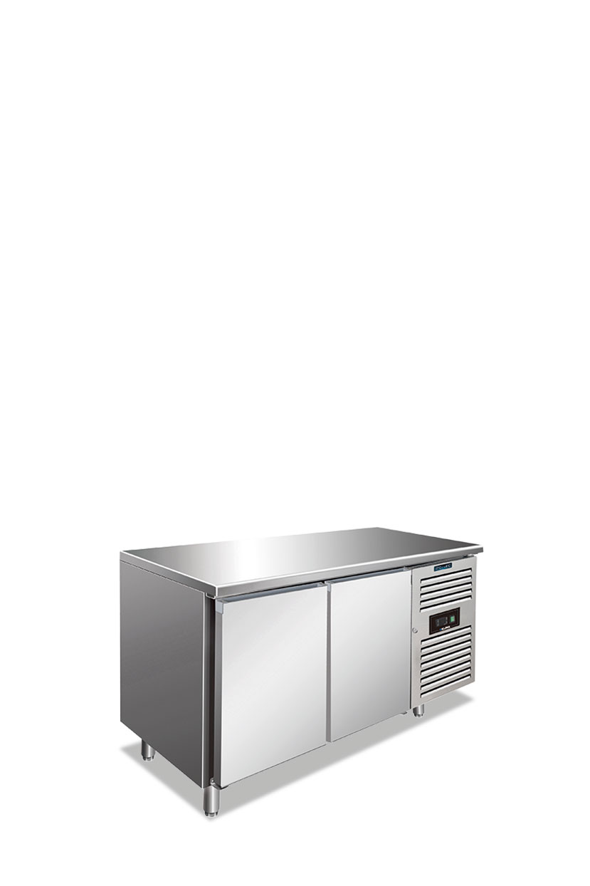 Tavolo frigo ventilato per pasticceria 2 porte – PXF 2100 ATN – Temp. +2°C/+8°C – L151xP80xH86 cm
