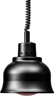 Lampada riscaldante sospesa Amitek LB25R | Nero opaco | Luce rossa | 250 W