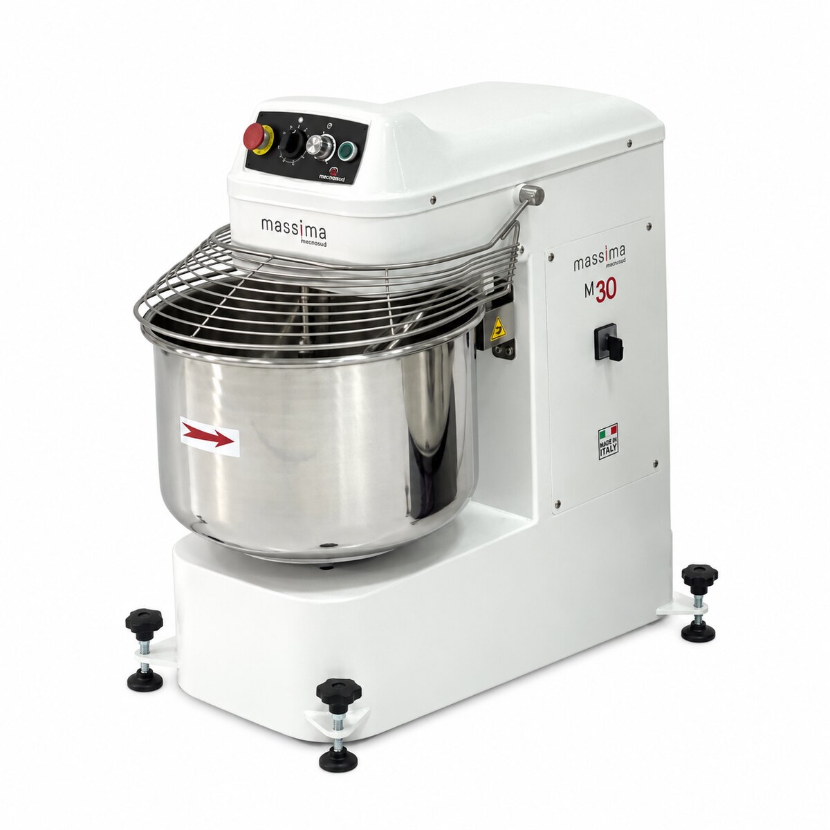 Impastatrice a spirale Mecnosud Massima M30MVH – 30 kg, 40 L, telaio alto