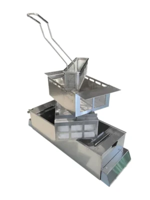 Sistema di filtrazione meccanica integrabile con friggitrice | Offcar FRYMATE9 | L 235 × P 900 × H 180 mm