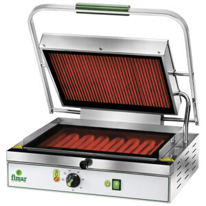 Piastra per panini in vetroceramica FIMAR PV40LR – Liscia/rigata – L49xP45xH19 cm