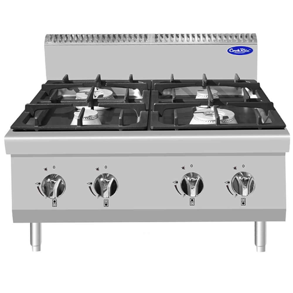 Cucina a gas da banco 4 fuochi Atosa AT7G4B-C-1 – serie 70 – 21 kW – L80×P70×H54,7 cm