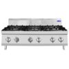 Cucina a gas da banco 6 fuochi Atosa AT7G6B-C-1 – serie 70 – 31,5 kW – L120×P70×H54,7 cm