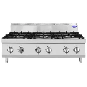 Cucina a gas da banco 6 fuochi Atosa AT7G6B-C-1 – serie 70 – 31,5 kW – L120×P70×H54,7 cm