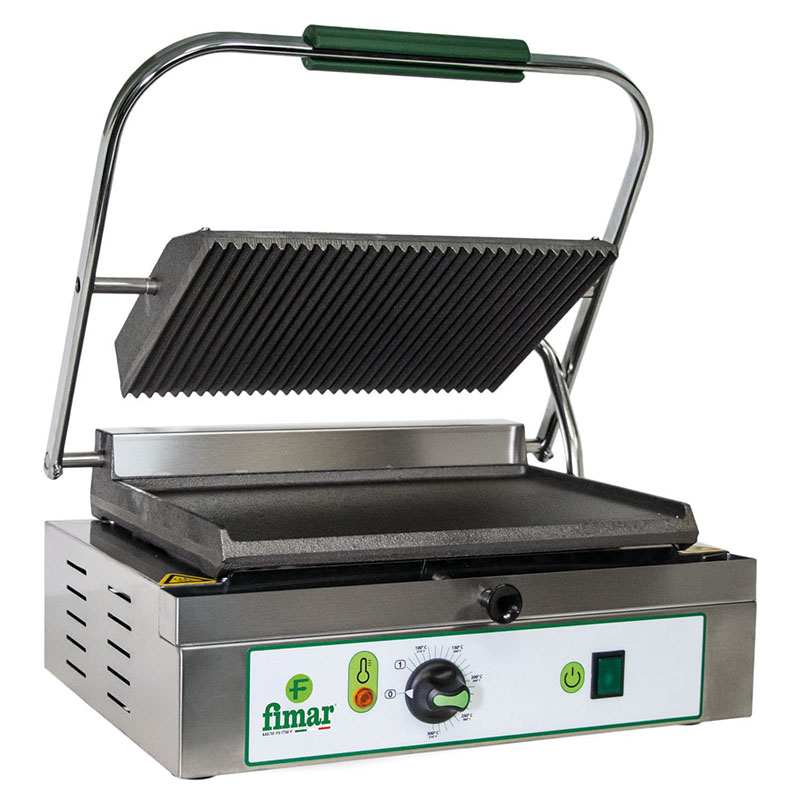 Piastra per panini in ghisa FIMAR PE35NL – Piano inferiore liscio – L42xP36xH20 cm