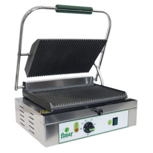 Piastra per panini in ghisa FIMAR PE35NR – Piano rigato – L42xP36xH20 cm