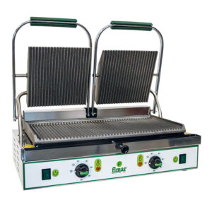 Piastra per panini in ghisa FIMAR PE50NR – Piano rigato – L57xP36xH20 cm