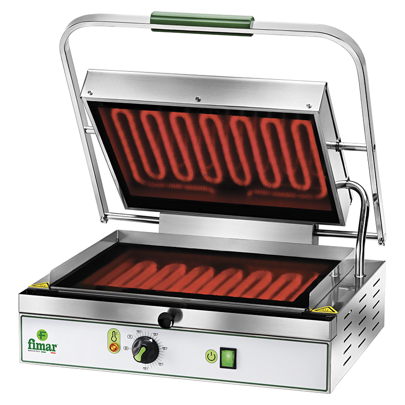 Piastra per panini FIMAR PV40LL in vetroceramica con superfici lisce