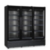 Armadio frigo murale positivo ventilato per prodotti freschi 3 porte vetro – Klimaitalia ROMA 187 TN BLK | +0/+10 °C | L 187,3 × P 72,7 × H 196,7 cm