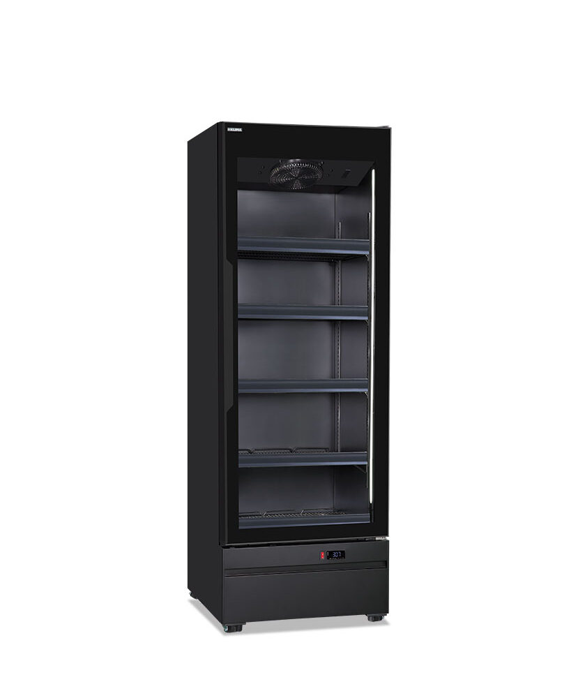 Armadio frigo murale positivo ventilato per prodotti freschi 1 porta vetro – Klimaitalia ROMA 70 TN BLK | +0/+10 °C | L 70 × P 70 × H 196,7 cm