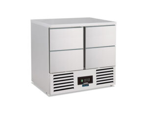 SALADETTE REFRIGERATA POSITIVA STATICA 4 CASSETTI – SF 904 CST – Temp. +2°C/+8°C – Dim. cm L90xP70xh87