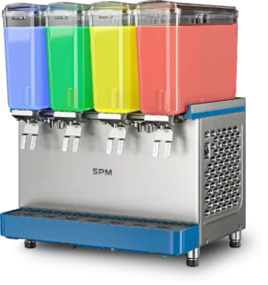 Distributore di bevande fredde 4 vasche – SPM Mod. CLASSIC PRO 4x9 – 4 × 9 litri – miscelazione magnetica antischiuma