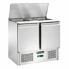 Saladette refrigerata ventilata Amitek AK920V | 2 porte | Portacondimenti integrato 2 GN1/1 + 3 GN1/6 | +2/+8 °C | L90xP70xL87 cm
