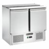 Saladette refrigerata ventilata Amitek AK920V | 2 porte | Portacondimenti integrato 2 GN1/1 + 3 GN1/6 | +2/+8 °C | L90xP70xL87 cm