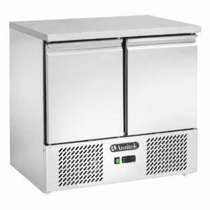 Saladette refrigerata ventilata Amitek AK921V | 2 porte | +2/+8 °C | L90xP70xL87,5 cm