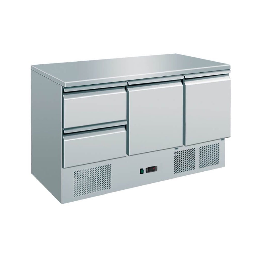 Saladette refrigerata statica Amitek AK943-2D | 2 porte e 2 cassetti refrigerati | +2/+8 °C | L136,5xP70xL85 cm - immagine 1
