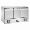 Saladette refrigerata ventilata negativa Amitek AK963BTV | 3 porte | -22/-18 °C | L138,6xP70xL85 cm