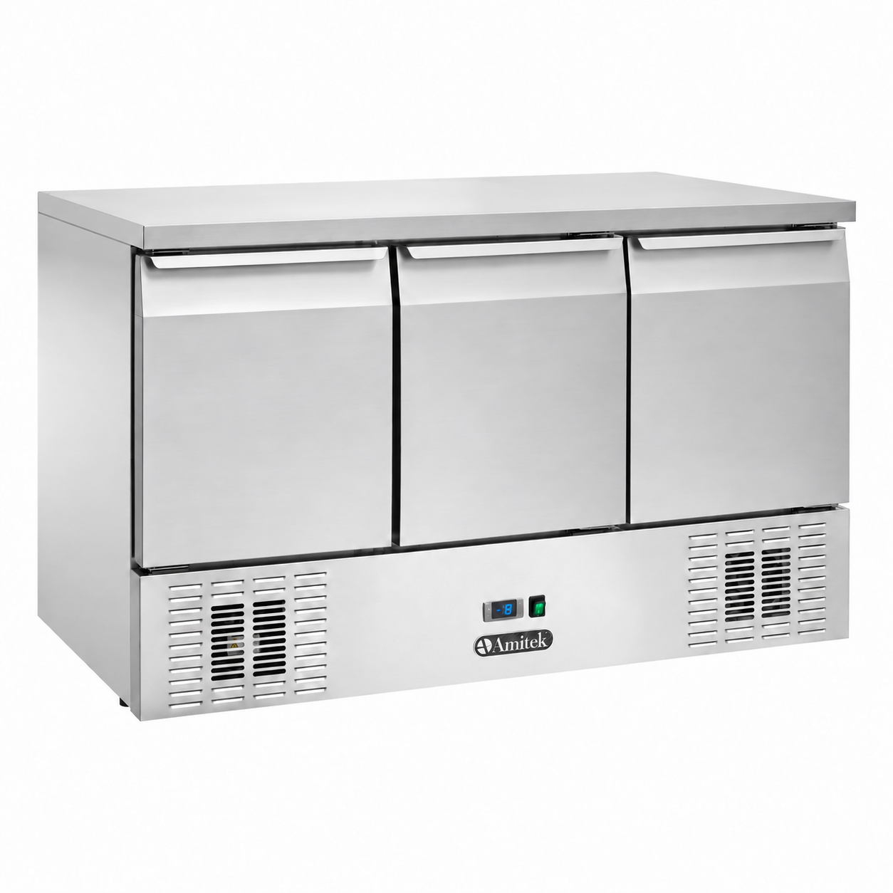 Saladette refrigerata ventilata negativa Amitek AK963BTV | 3 porte | -22/-18 °C | L138,6xP70xL85 cm