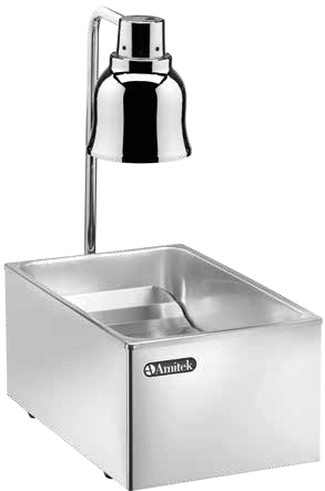 Scaldafritti a infrarossi Amitek SP1 | GN1/1 | 250 W | L34xP58xH76 cm