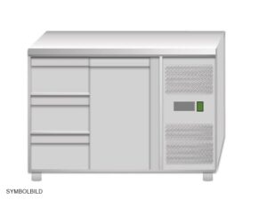Tavolo frigo ventilato Amitek AK2104-11TN | 3 cassetti | -2/+8 °C | L136xP70xL85 cm