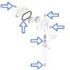 Schema esploso con indicazione della posizione del ricambio