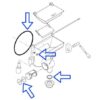 Schema esploso con indicazione della posizione del ricambio
