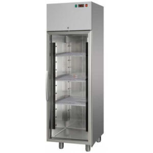 Armadio frigo positivo ventilato con porta in vetro | TECNODOM AFD04TNPV | 400 L | 0/+10 °C | L60xP62xH191 cm