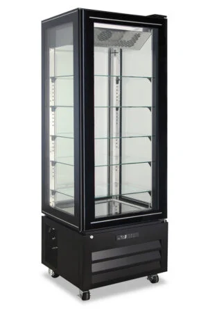 Vetrina freezer verticale nera 4 lati vetro – VICTORIA 65 NFN BLACK – -22°C/-18°C – L65xP65xH195 cm