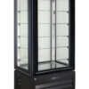 Vetrina verticale FREEZER congelatore per gelateria e pasticceria BT negativa ventilata - VICTORIA 85 NFN BLACK - 4 lati vetro NOFROST - Temp. -18°C/-21°C - Dim. cm. L85xP65xh195