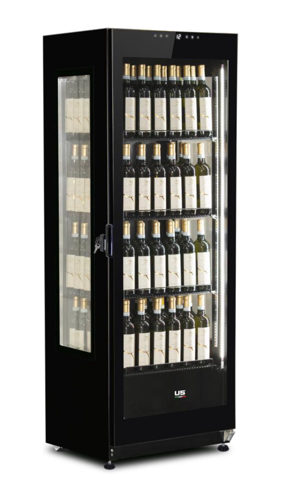 CANTINETTA – VETRINA FRIGO VINI VENTILATA – WINE CLASS B -TN 375 LITRI – Temp +2°C/+15 °C – Dim. cm. L61xP63xh183,9