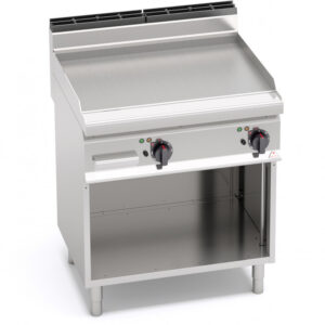Fry top elettrico con piastra liscia su vano aperto Berto’s E7FL8MP-2
