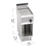 Fry top elettrico con piastra liscia su vano aperto Berto’s E7FL4MP - dimensioni L400xP714xH900 mm