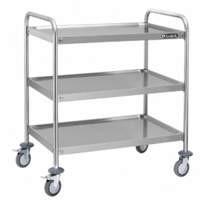 Carrello di servizio inox Amitek a 3 ripiani | Portata 120 kg