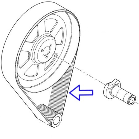Cinghia mantecatore tipo Carpigiani Labo 12/18 E 831300127 - immagine aggiuntiva 1