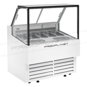 Vetrina gelateria ventilata 7 gusti gelato 5L – Pelican 700q – Temp. -12°C/-22°C – Dim. 105.2×85x130h Cm
