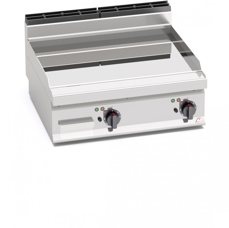 Fry top elettrico con piastra liscia compound da banco Berto’s E7FL8BP-2/CPD