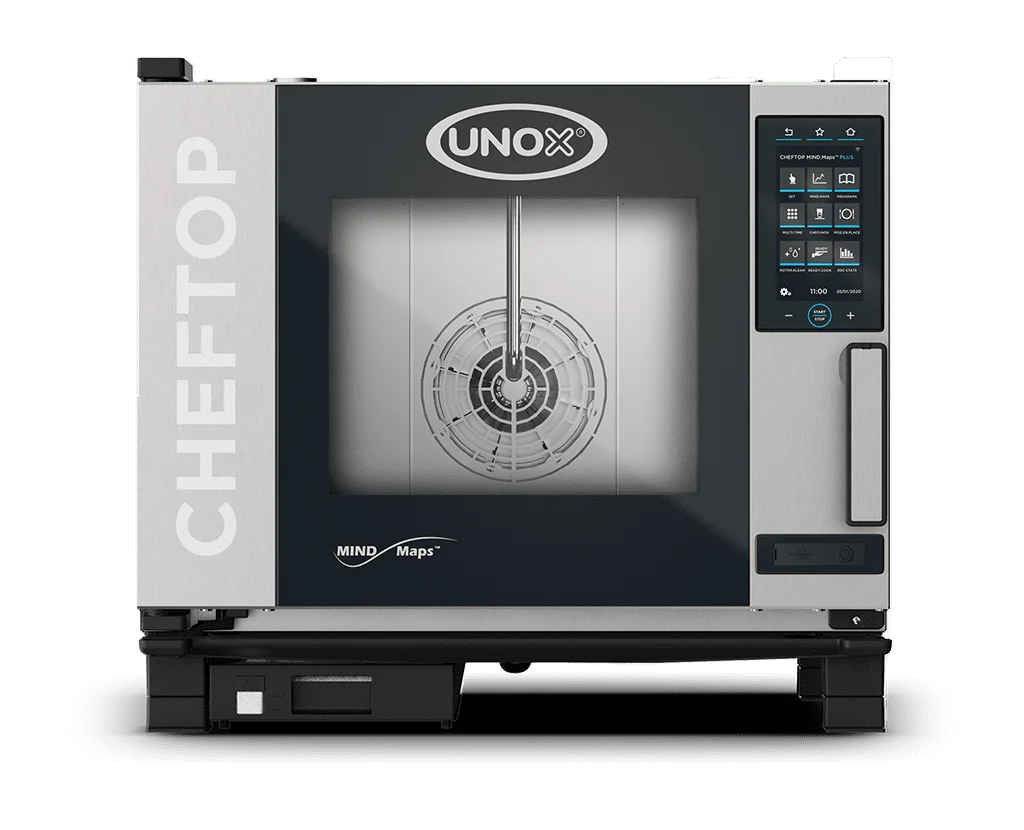 Unox CHEFTOP MIND.Maps™ PLUS XEVC-0511-EPRM – Forno Combinato Elettrico Professionale 5 Teglie GN 1/1 – Touch Screen 9,5″