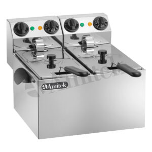 FRIGGITRICE ELETTRICA – MOD. FE44S – Capacità olio 3+3L – Dim. cm 43x43x31