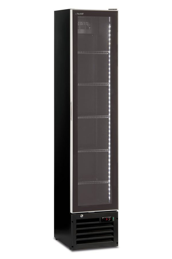 Vetrina frigo bibite THIN COOLER BLACK – 160/164 L – 0°C/+10°C – L39×P47,5×H188 cm
