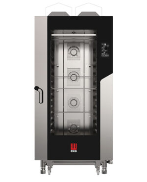 Eka Millennial Black Mask MKF 1664 G BM – Forno a gas combinato convezione/vapore – 16 teglie 600×400 mm