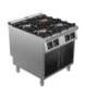Cucina a gas 4 fuochi conici su vano aperto | Offcar M9CBG04C | L 800 × P 900 × H 900 mm | 36 kW
