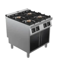 Cucina a gas 4 fuochi conici su vano aperto | Offcar M9CBG04C | L 800 × P 900 × H 900 mm | 36 kW