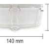 Coperchietto tipo Bravo, misure 140x80 mm