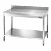Tavolo inox Amitek con ripiano e alzatina | Profondità 70 cm