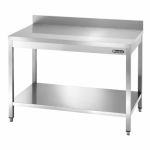 Tavolo inox Amitek con ripiano e alzatina | Profondità 70 cm