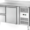 Tavolo frigo ventilato Amitek AK2204-10TN | 2 cassetti | con alzatina | -2/+8 °C | L136xP70xL95 cm