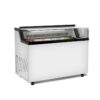 Vetrina orizzontale gelateria statica per gelato mantecato, su stecco e pasticceria FLAT 6 WHITE/GLITTER -25°/ +10°C | 119 x 67,7 x 94,4