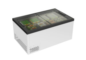 Isola congelatrice statica per surgelati con vetri piani scorrevoli e LED – Mondial OASI 150 MW LED | -25/-18 °C | L 154,4 × P 96,4 × H 82,6 cm